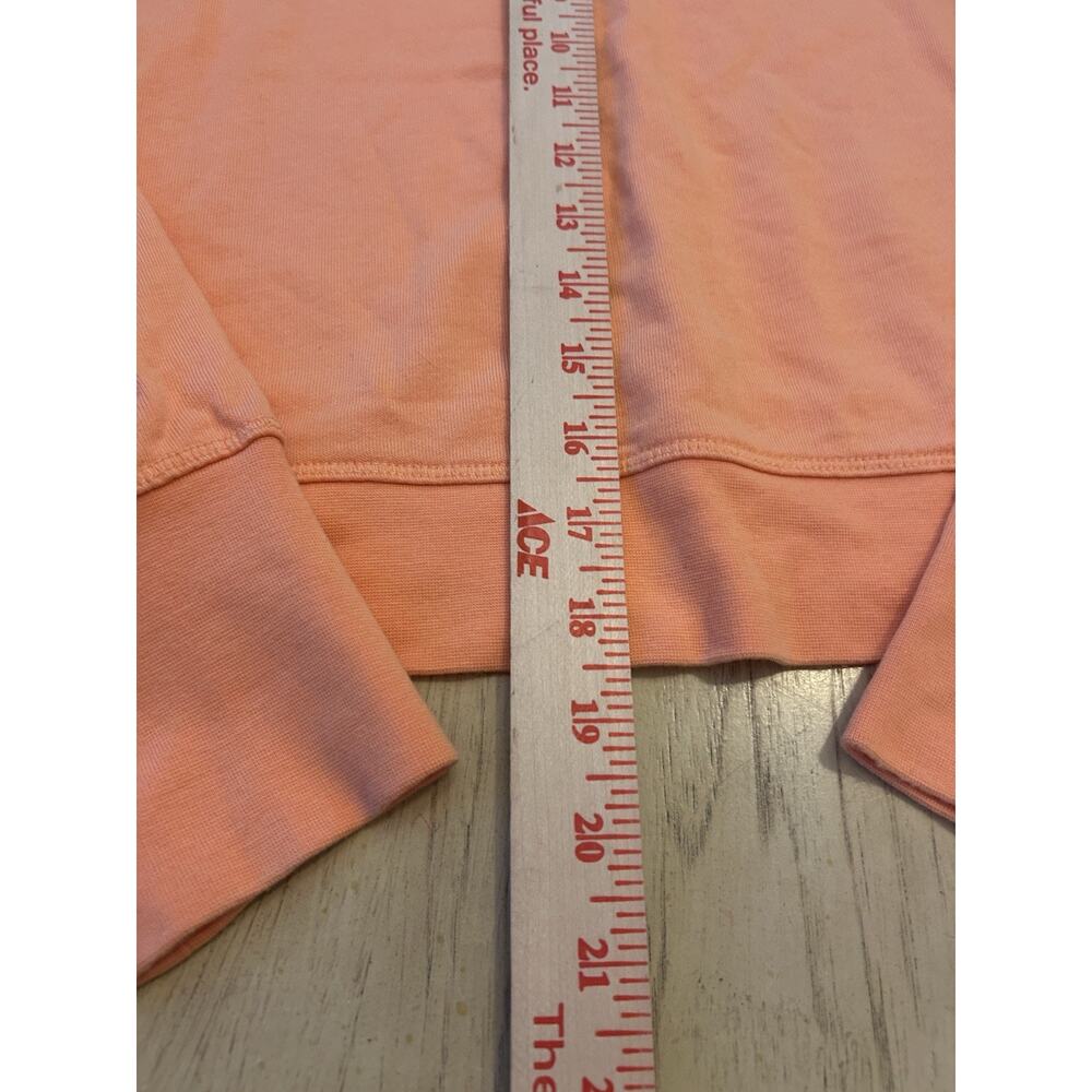 Sweaty Betty Crop Sweatshirt ORANGE Sz L/12 Coral Cotton Soft Cozy Active Gym - Picture 8 of 10